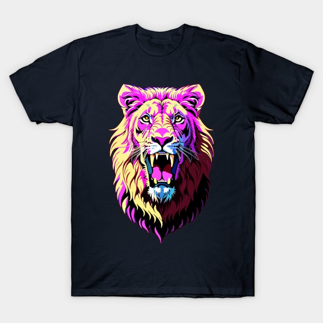 Urban Streetwear Roaring Lion's Head T-Shirt by SunGraphicsLab